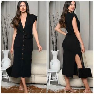 Black Knit Sweater dress